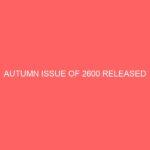 AUTUMN ISSUE OF 2600 RELEASED