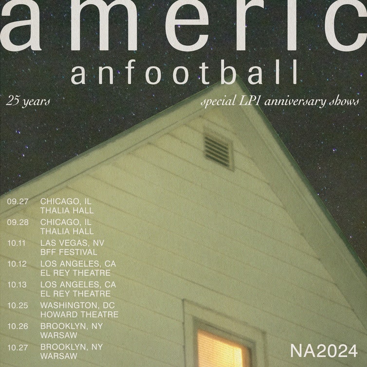 American Football Announce Debut Album Anniversary Shows
